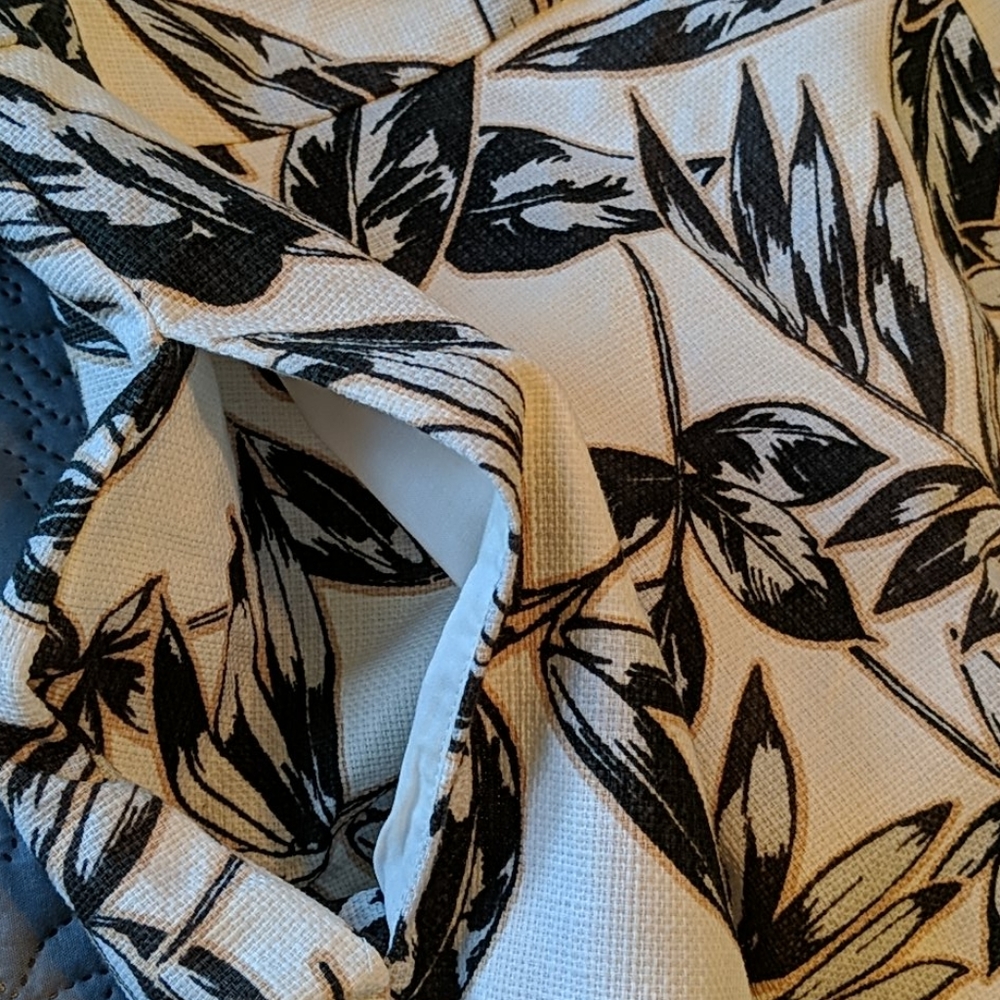 J. Crew Textured Leaf Print Dress - Picture 8 of 9